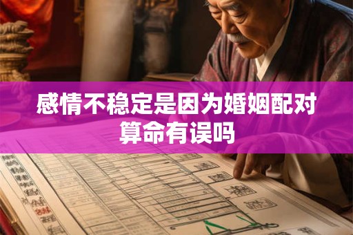 感情不稳定是因为婚姻配对算命有误吗