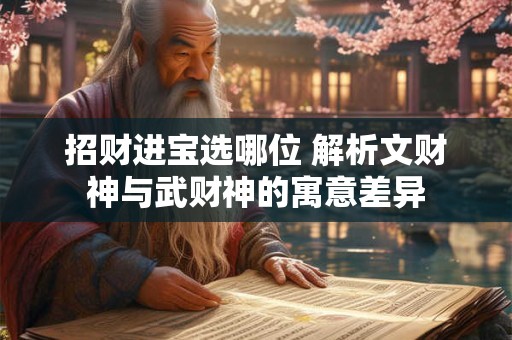 招财进宝选哪位 解析文财神与武财神的寓意差异