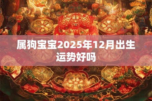 属狗宝宝2025年12月出生运势好吗
