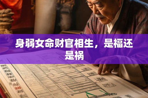 身弱女命财官相生，是福还是祸