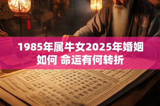 1985年属牛女2025年婚姻如何 命运有何转折