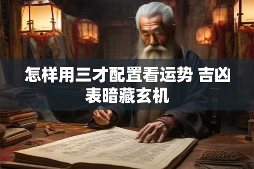 怎样用三才配置看运势 吉凶表暗藏玄机