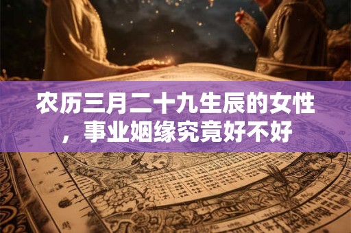 农历三月二十九生辰的女性，事业姻缘究竟好不好