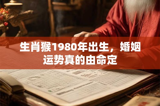生肖猴1980年出生，婚姻运势真的由命定