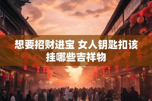 想要招财进宝 女人钥匙扣该挂哪些吉祥物