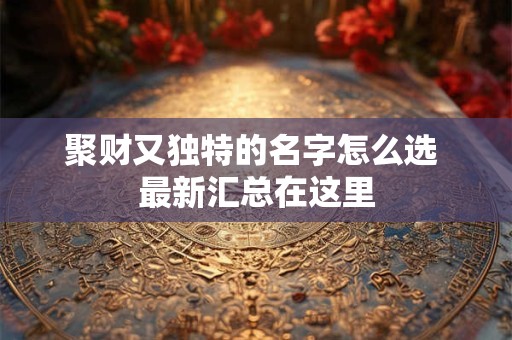 聚财又独特的名字怎么选 最新汇总在这里