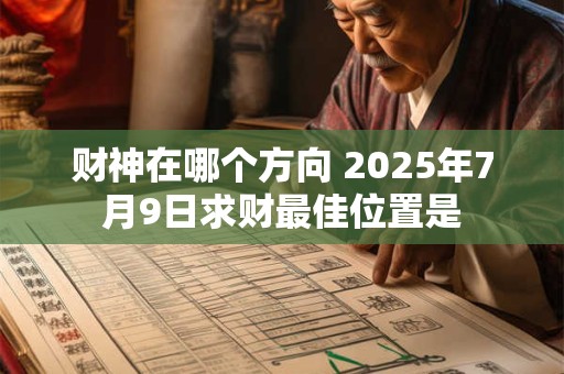 财神在哪个方向 2025年7月9日求财最佳位置是