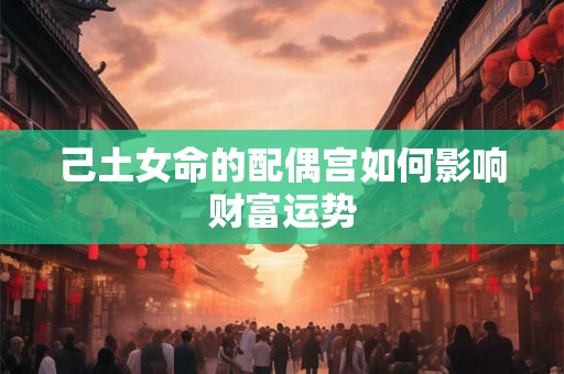 己土女命的配偶宫如何影响财富运势