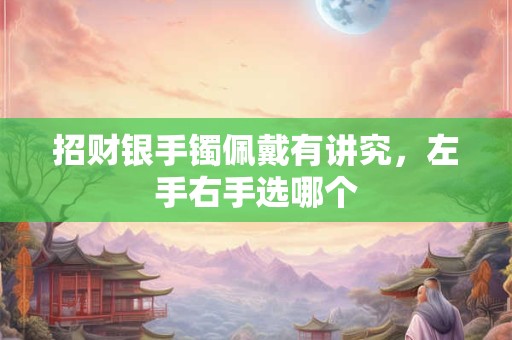 招财银手镯佩戴有讲究，左手右手选哪个