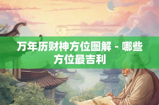 万年历财神方位图解 - 哪些方位最吉利
