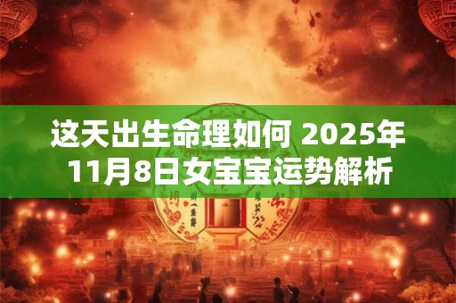 这天出生命理如何 2025年11月8日女宝宝运势解析