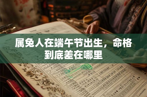 属兔人在端午节出生，命格到底差在哪里