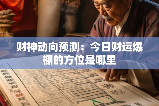 财神动向预测：今日财运爆棚的方位是哪里