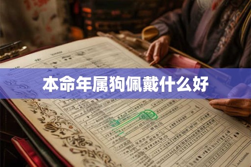 本命年属狗佩戴什么好