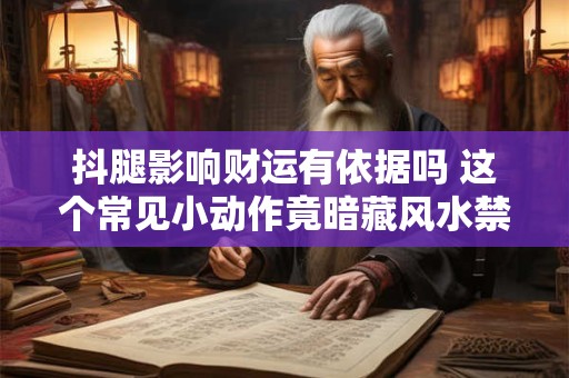 抖腿影响财运有依据吗 这个常见小动作竟暗藏风水禁忌