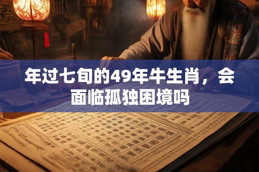 年过七旬的49年牛生肖，会面临孤独困境吗