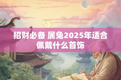 招财必备 属兔2025年适合佩戴什么首饰