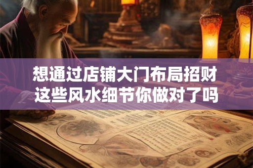 想通过店铺大门布局招财 这些风水细节你做对了吗