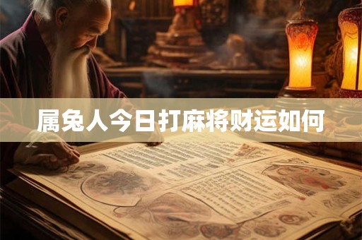 属兔人今日打麻将财运如何