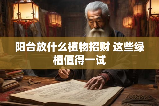 阳台放什么植物招财 这些绿植值得一试