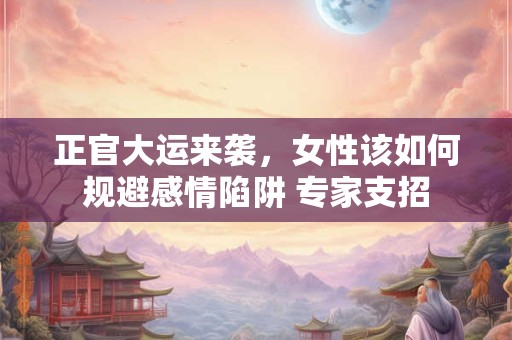 详细阅读:正官大运来袭,女性该如何规避感情陷阱 专家支招 正官大运来袭,女性该如何规避感情陷阱 专家支招