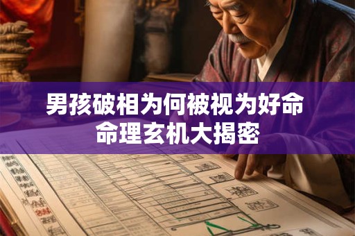男孩破相为何被视为好命 命理玄机大揭密