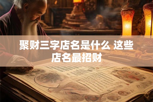 聚财三字店名是什么 这些店名最招财