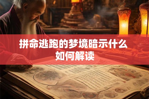 拼命逃跑的梦境暗示什么 如何解读