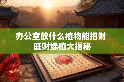 办公室放什么植物能招财 旺财绿植大揭秘