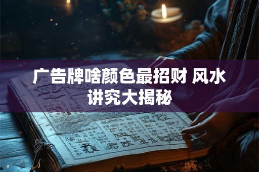 广告牌啥颜色最招财 风水讲究大揭秘