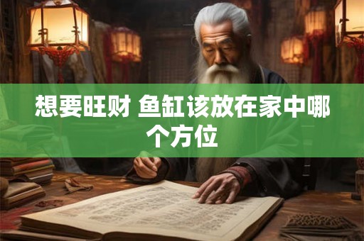想要旺财 鱼缸该放在家中哪个方位