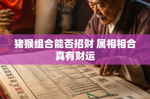 猪猴组合能否招财 属相相合真有财运