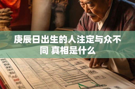 庚辰日出生的人注定与众不同 真相是什么