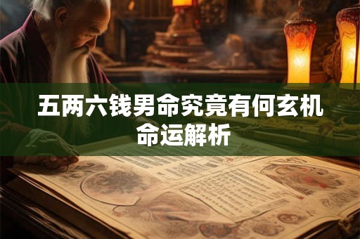 五两六钱男命究竟有何玄机 命运解析