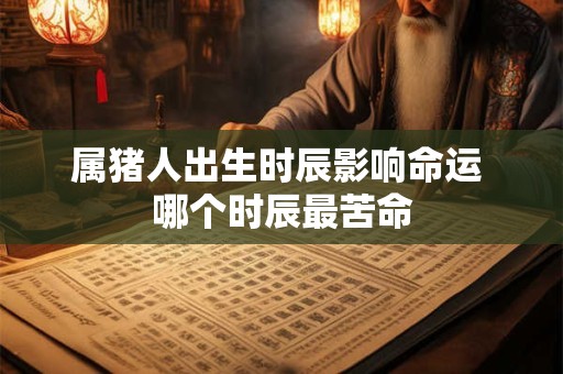 属猪人出生时辰影响命运 哪个时辰最苦命