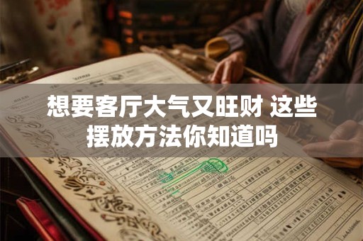 想要客厅大气又旺财 这些摆放方法你知道吗