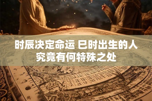 时辰决定命运 巳时出生的人究竟有何特殊之处