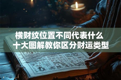 横财纹位置不同代表什么 十大图解教你区分财运类型