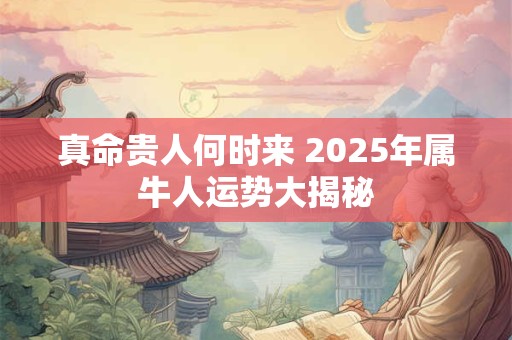真命贵人何时来 2025年属牛人运势大揭秘
