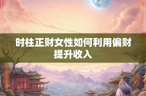 时柱正财女性如何利用偏财提升收入