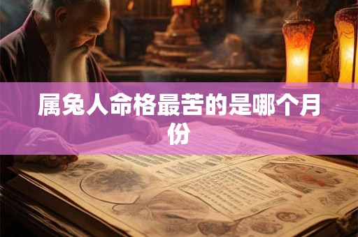 属兔人命格最苦的是哪个月份