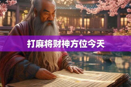 打麻将财神方位今天