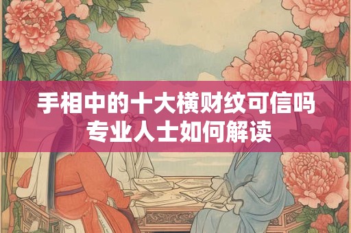 手相中的十大横财纹可信吗 专业人士如何解读