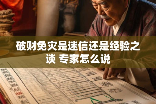 破财免灾是迷信还是经验之谈 专家怎么说