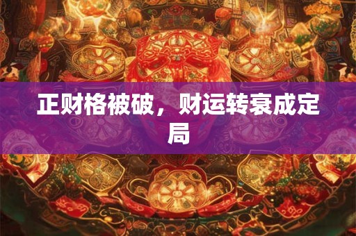 正财格被破，财运转衰成定局