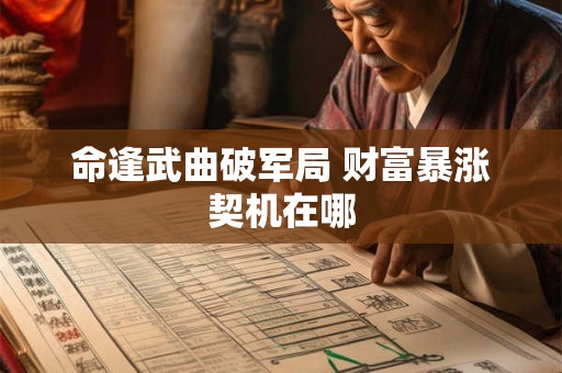 命逢武曲破军局 财富暴涨契机在哪