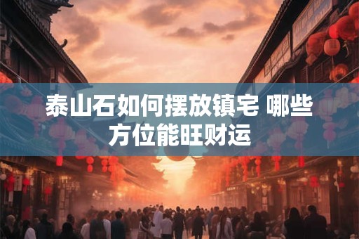 泰山石如何摆放镇宅 哪些方位能旺财运