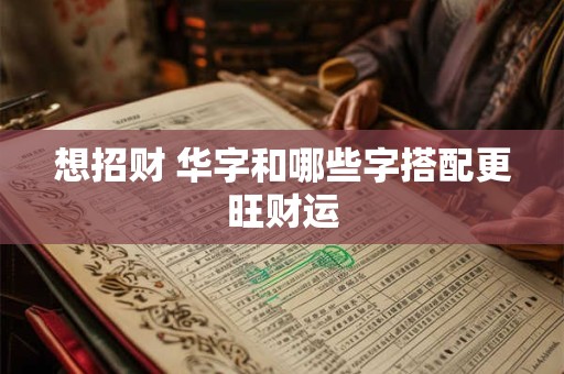 想招财 华字和哪些字搭配更旺财运