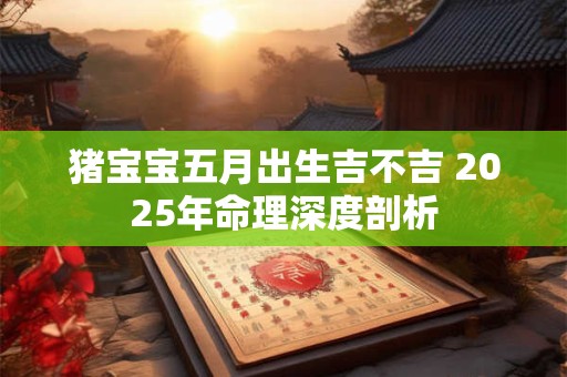猪宝宝五月出生吉不吉 2025年命理深度剖析