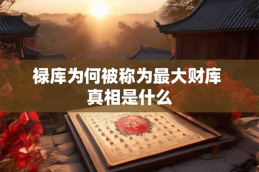 禄库为何被称为最大财库 真相是什么